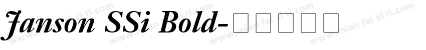Janson SSi Bold字体转换
